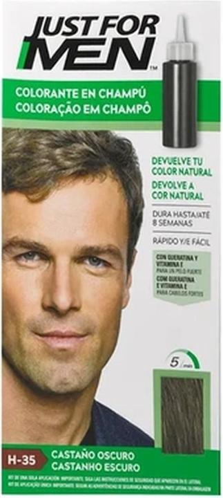 Produktbild Just For Men Dunkelbraun Färbeshampoo (30 ml, Flüssiges Shampoo)