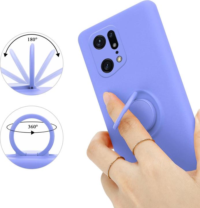 Image du produit Cadorabo TPU Liquid Ring Silicone Case Case pour Oppo FIND X5 PRO (Oppo Find X5 Pro)