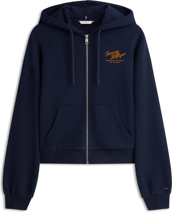 Produktbild Tommy Hilfiger Moderne Skript-Zip-Terry-Kapuzenpullover (L)
