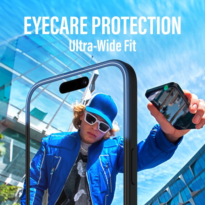 Actual product image PanzerGlass Eyecare Screen Protection (1 Piece, Apple iPhone 16 Plus, Apple iPhone 15 Plus)