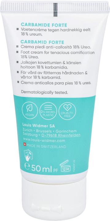 Image du produit Louis Widmer Carbamid crème forte 18% urée (Crème et gel pour les pieds, 50 ml)