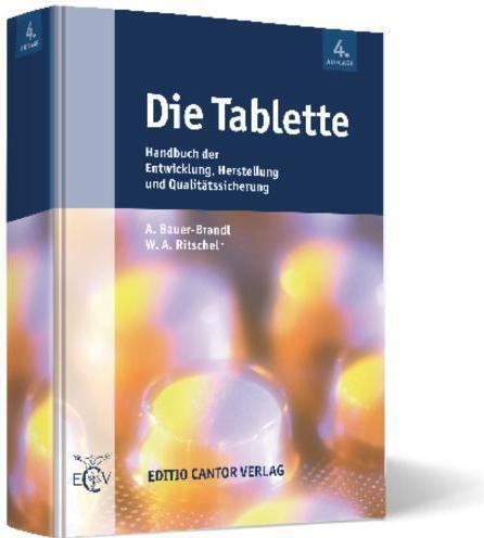 Actual product image The tablet (German, A. Bauer-Brandl, W. A. Ritschel, 2022)