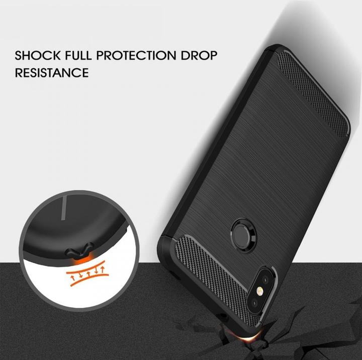 Produktbild Screenguard Xiaomi Mi A2 Hülle Carbon Brushed Soft TPU (Xiaomi Mi A2)