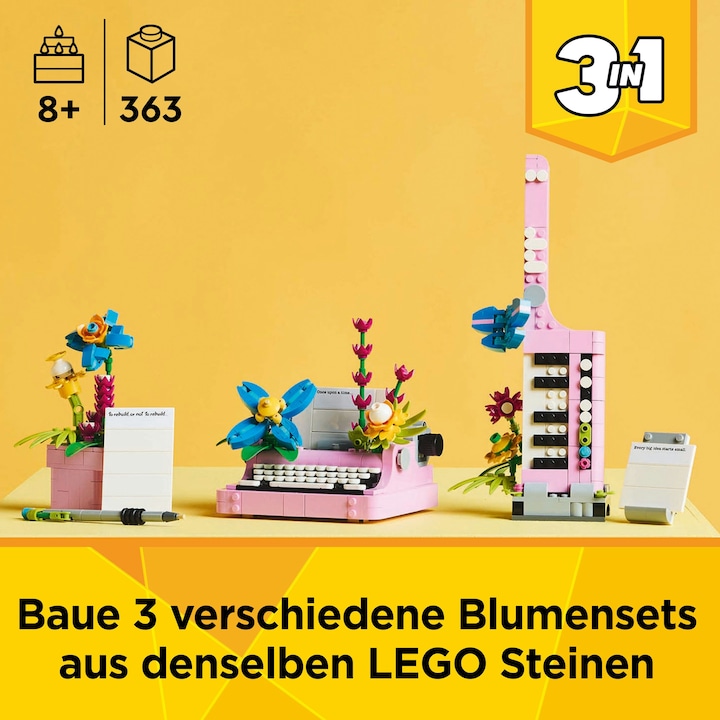 Produktbild LEGO Schreibmaschine mit Blumen (31169, LEGO Creator 3-in-1)