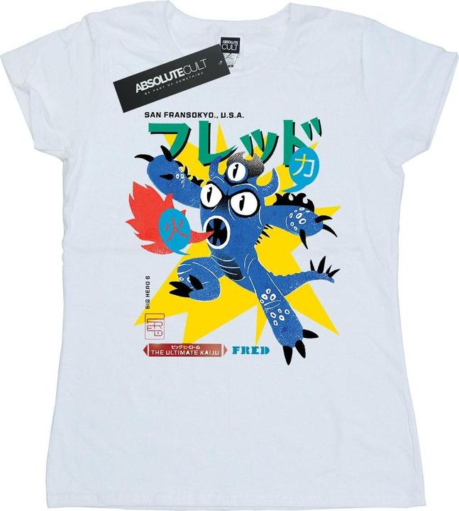 Actual product image Disney Womens/Ladies Big Hero 6 Fred Ultimate Kaiju Cotton T-Shirt (M)