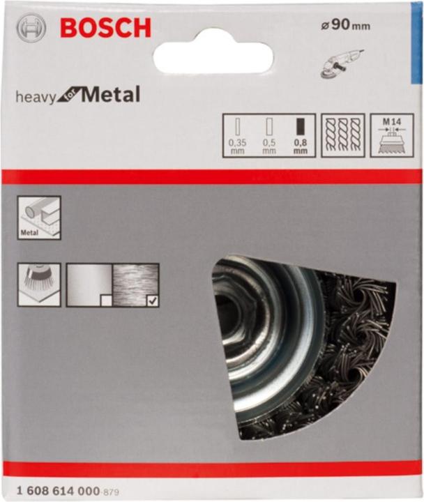 Produktbild Bosch Professional Zubehör PRO Metal heavy Topfbürste, 90 x 0,8 mm, Gewinde