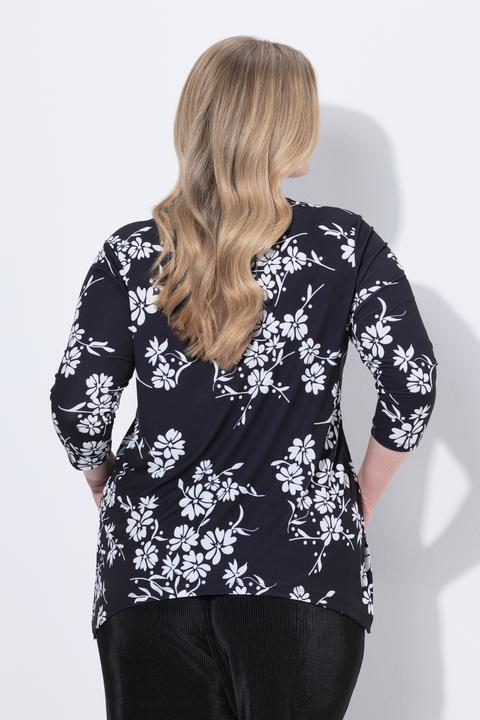 Immagine prodotto Miamoda T-shirt dal taglio comodo con fiori e orlo a punte (46)