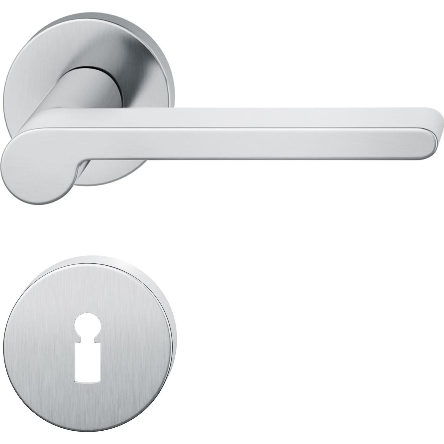 FSB, Türgriff + Fenstergriff, Drückergarnitur 12 1021 ASL auf Rosette BB, Edelstahl matt (Türgarnitur)