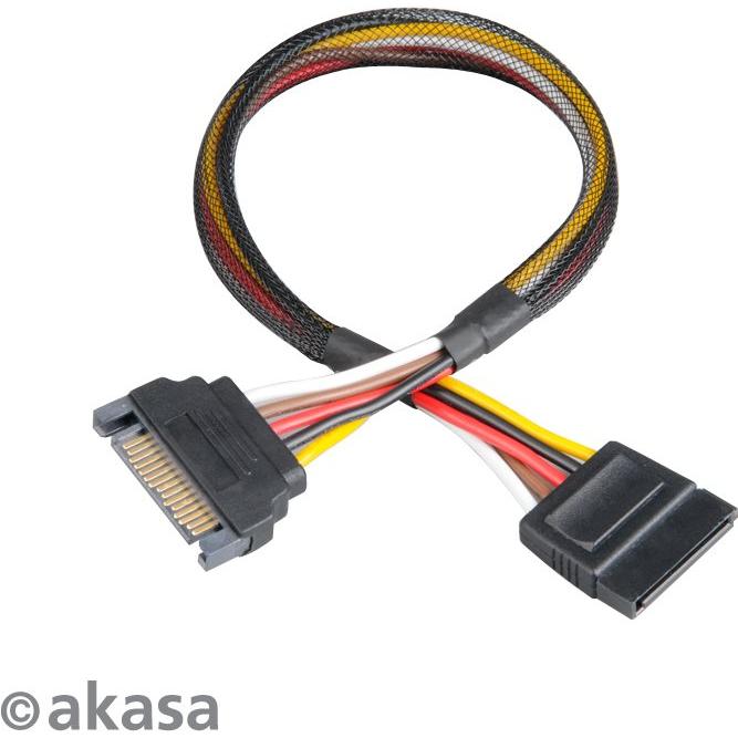 Thumbnail - Akasa SATA Stromverlängerung - 30cm, Interne Kabel (PC)