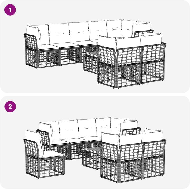 Produktbild vidaXL Outdoor-Sofagarnitur