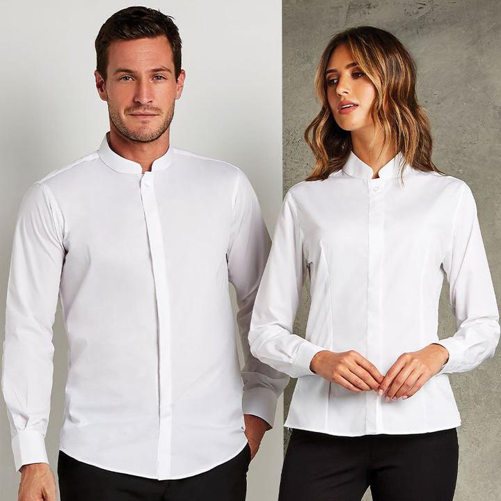 Immagine prodotto Kustom Kit Camicia con collo alto a maniche lunghe (S)