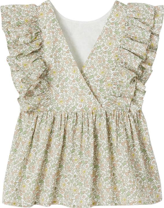 Actual product image Vertbaudet Festive girls' flounce blouse (134)