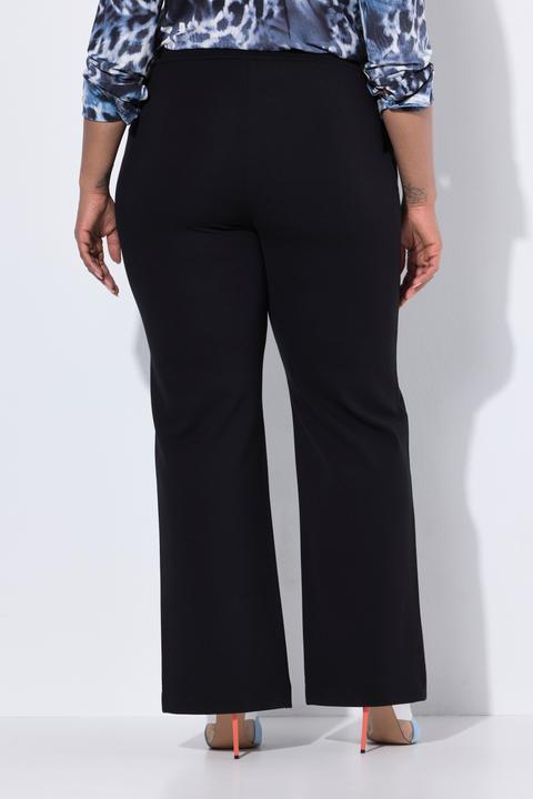 Image du produit Ulla Popken Pantalon droit et large à ceinture élastique, Punto di Roma (50)