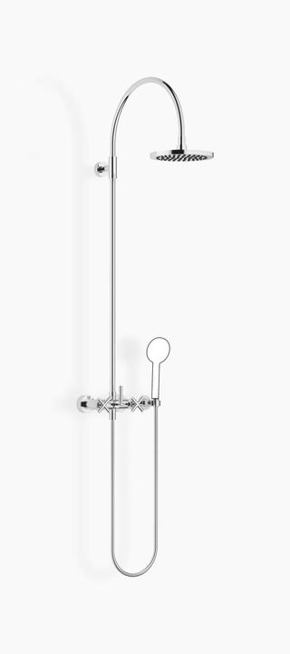 Actual product image Dornbracht Tara Showerpipe with shower mixer, without hand shower, projection stand shower 420 mm, 2