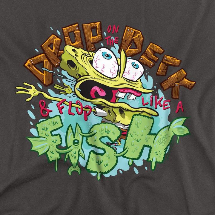 Actual product image Spongebob Squarepants Unisex Adult Drop And Flop T-Shirt (S)