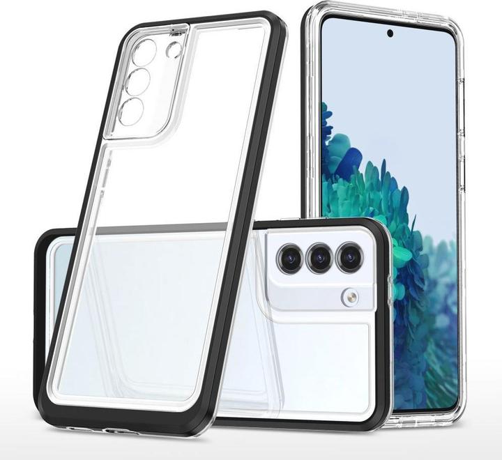 Actual product image Hurtel Clear 3in1 Case for Samsung Galaxy S21 + 5G (S21 Plus 5G) Frame Gel Cover Black (Samsung Galaxy S21+ 5G)