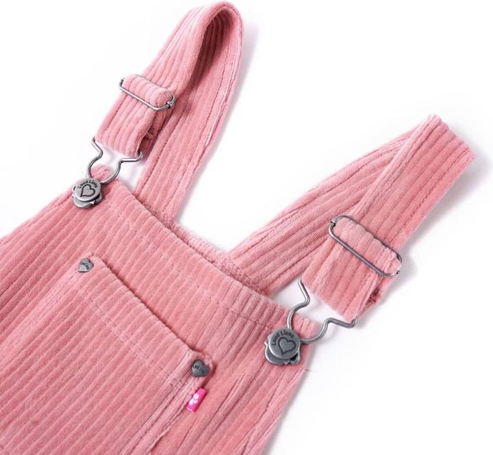 Immagine prodotto vidaXL Salopette da bambino in velluto a coste rosa chiaro 104,Materiale: 58 % cotone (104)