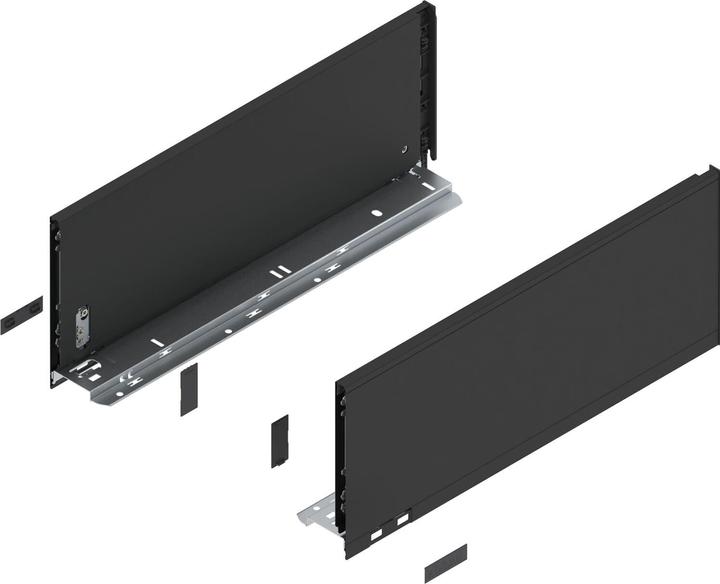 Actual product image Blum LEGRABOX pure frame height C, NL 450, carbon black matt