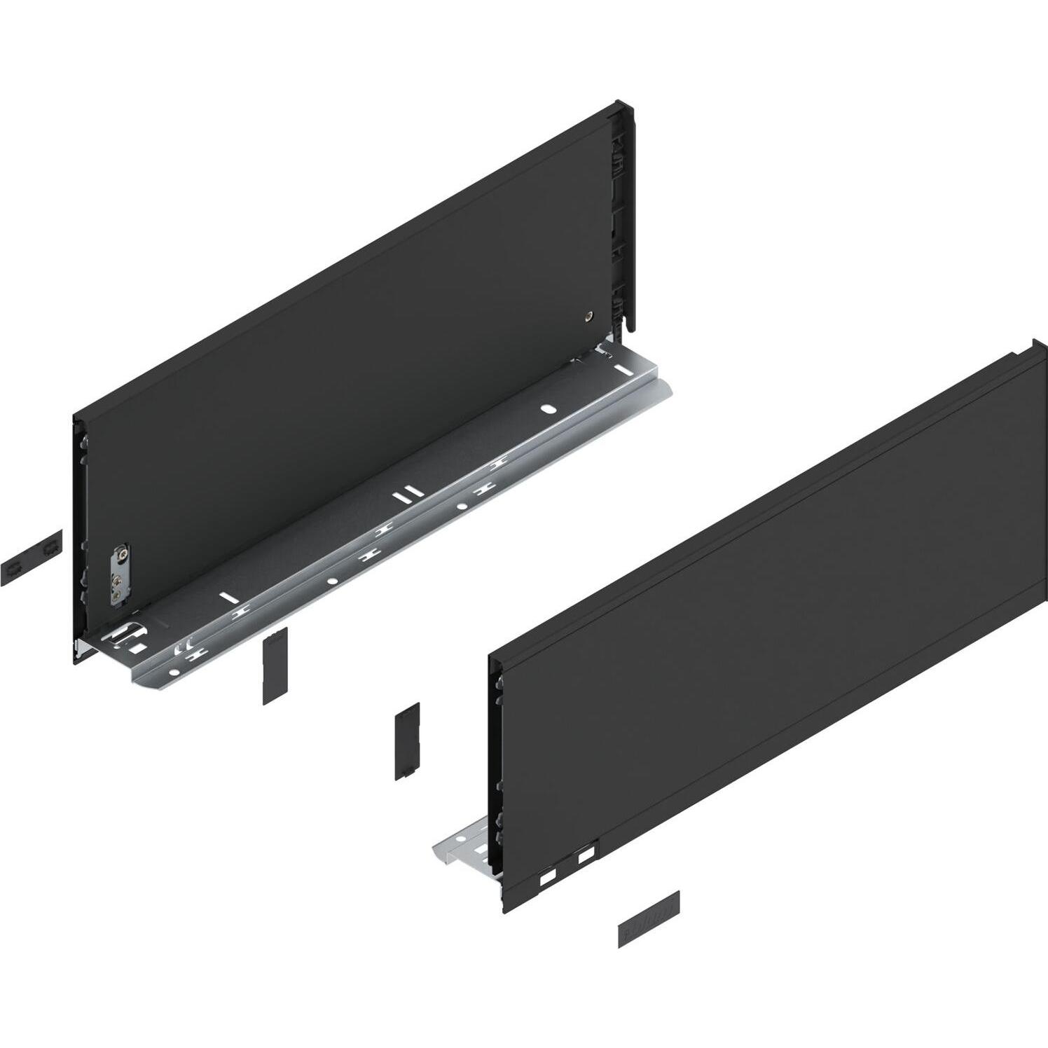 Blum, Schubladenauszüge, LEGRABOX pure Zarge Höhe C, NL 450, Carbonschwarz-matt