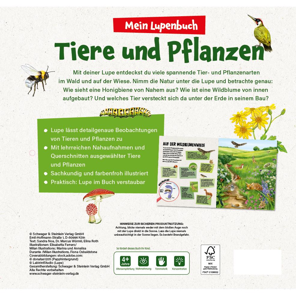 Thumbnail - Schwager & Steinlein, Experimentierkasten, Noa:Mein Lupenbuch Tiere und Pflanzen