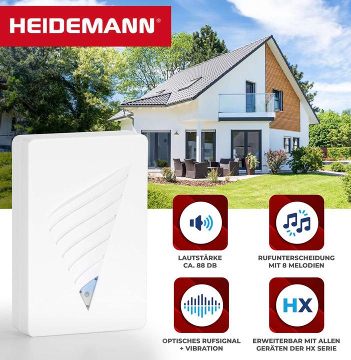 Produktbild Heidemann Funkgong Set HX Pet (Haustierklingel) (Funk 433-Mhz)