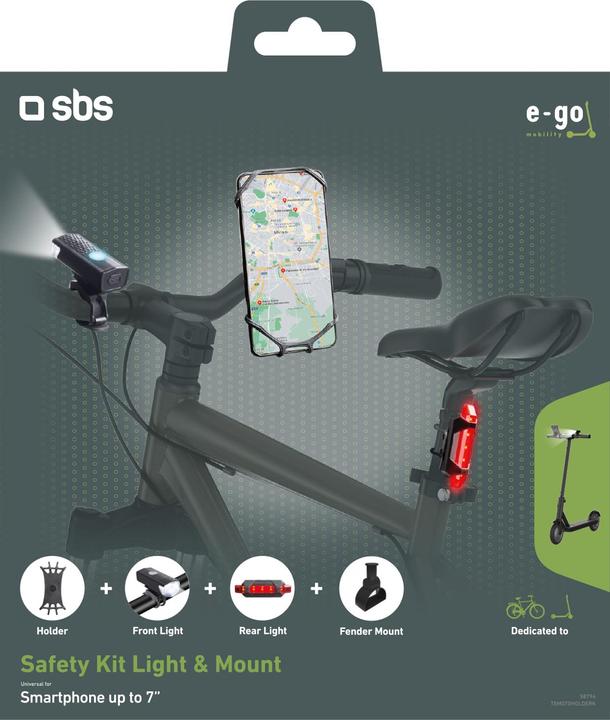 Produktbild SBS Kabelloses Beleuchtungs-Kit mit Smartphone-Lenkerhalterung