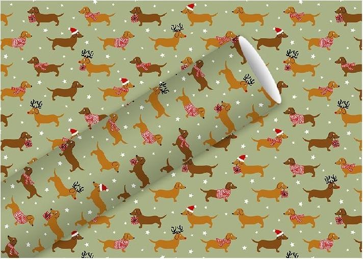Produktbild Braun + Company Geschenkpapier-Rolle Weihnachtsdackel