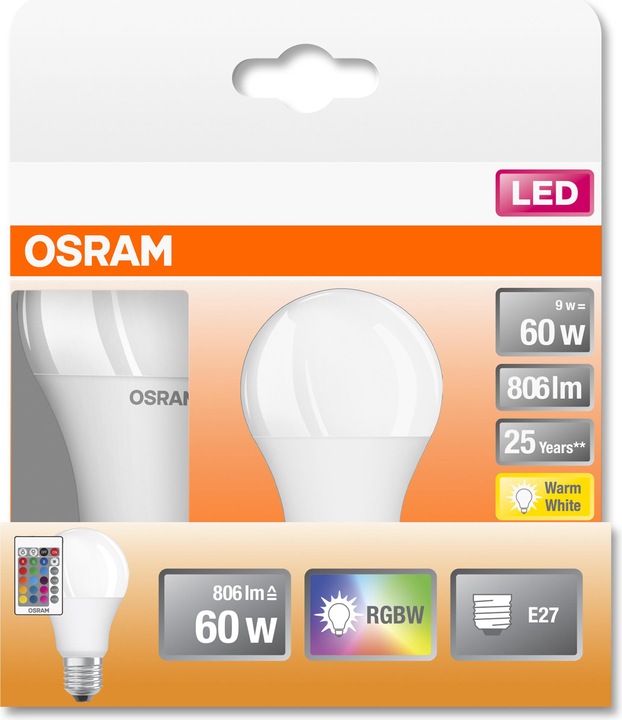 Actual product image Osram Led Retrofit (E27, 9.70 W, 806 lm, 2 x, G)