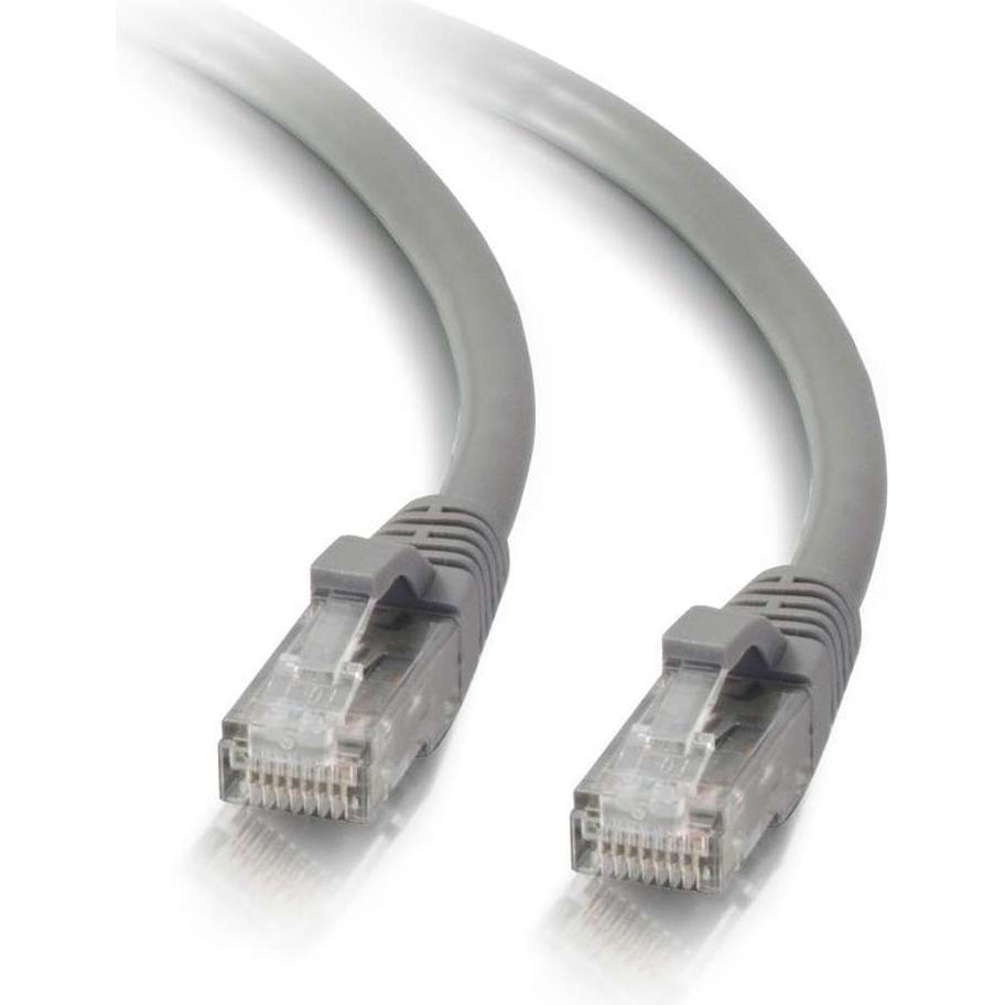 Thumbnail - C2G Kabel / 0,5 m Mlded/Btd Grey CAT5E PVC U (U/UTP, CAT5e, 0.50 m), Netzwerkkabel
