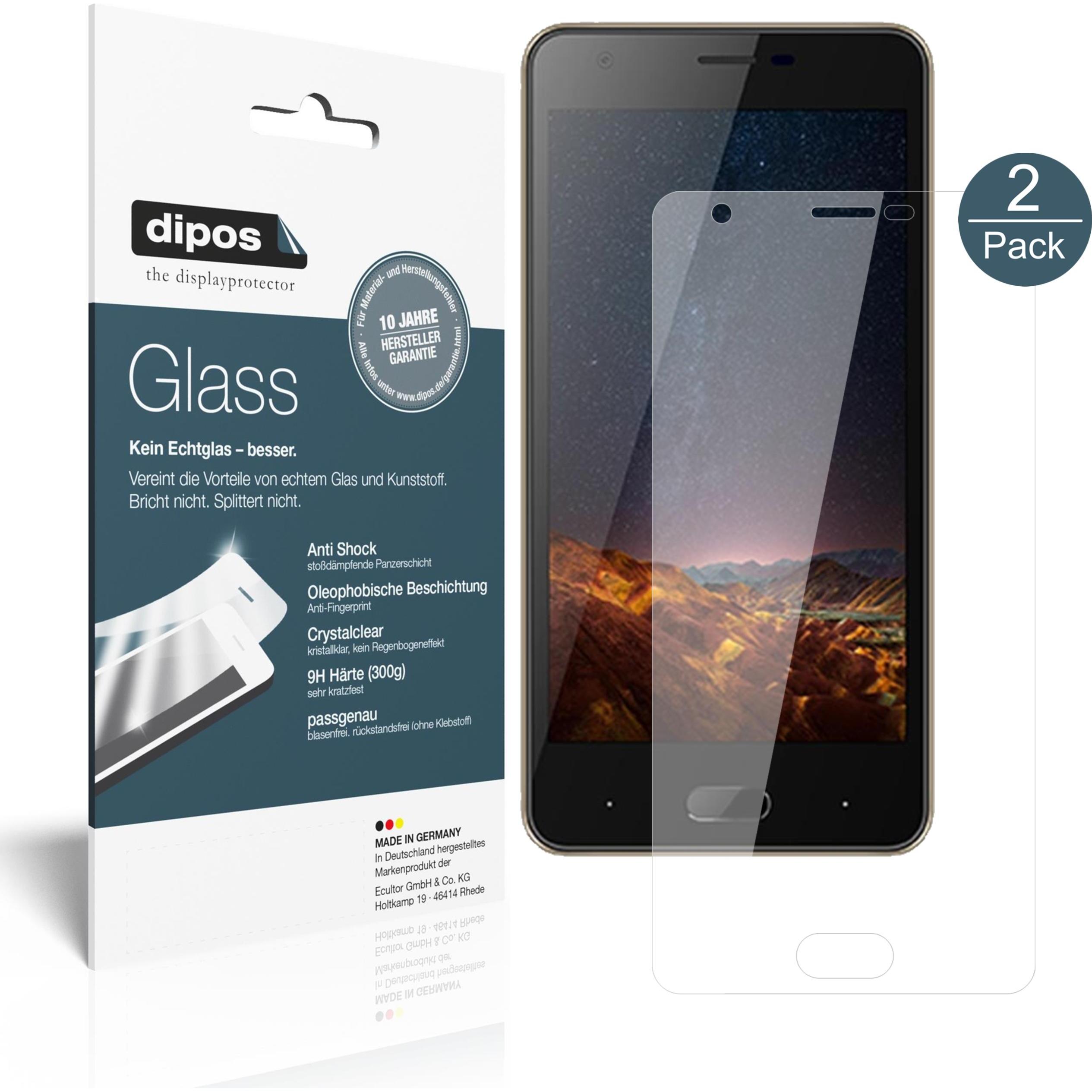 Dipos Displayschutz Anti-Shock (2 Stück, Nokia X20), Smartphone Schutzfolie, Transparent