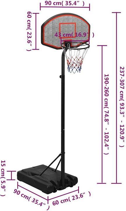 Actual product image vidaXL Basketballständer