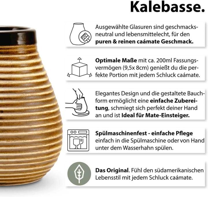 Actual product image Caámate. Yerba Mate Tea Set (200 ml, 1x)