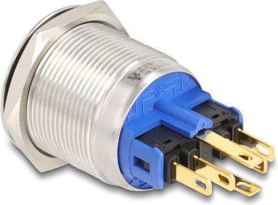 Produktbild Delock Drucktaster zum Einbau 22 mm 6 x Lötanschluss LED wei