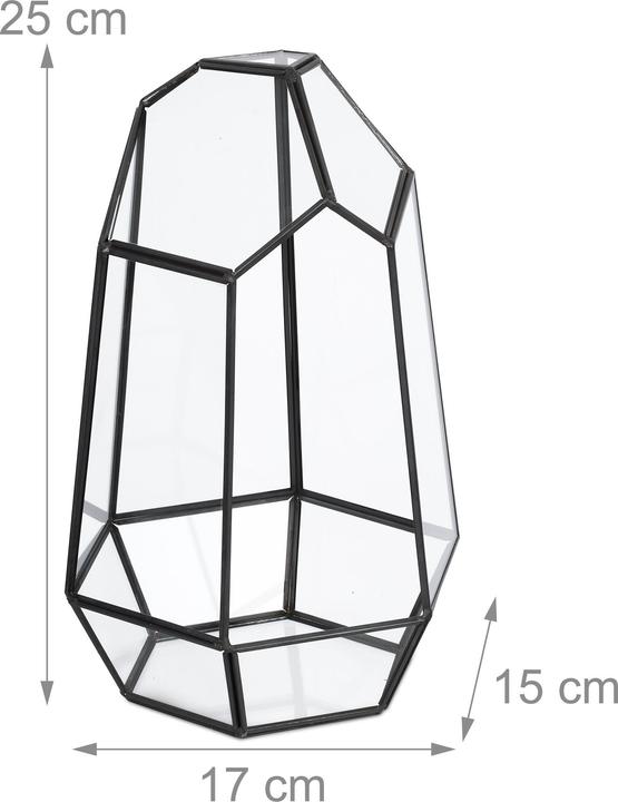 Image du produit Relaxdays Geometrisches Pflanzenterrarium aus Glas