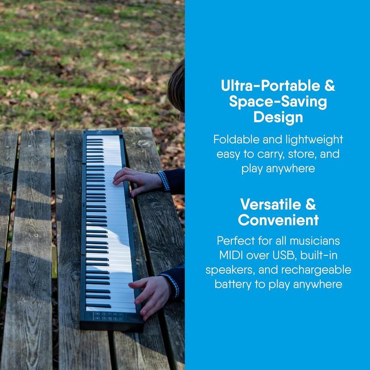 Productafbeelding Blackstar CARRY ON inklapbare piano 88 TOUCH, zwart (88 Sleutels)