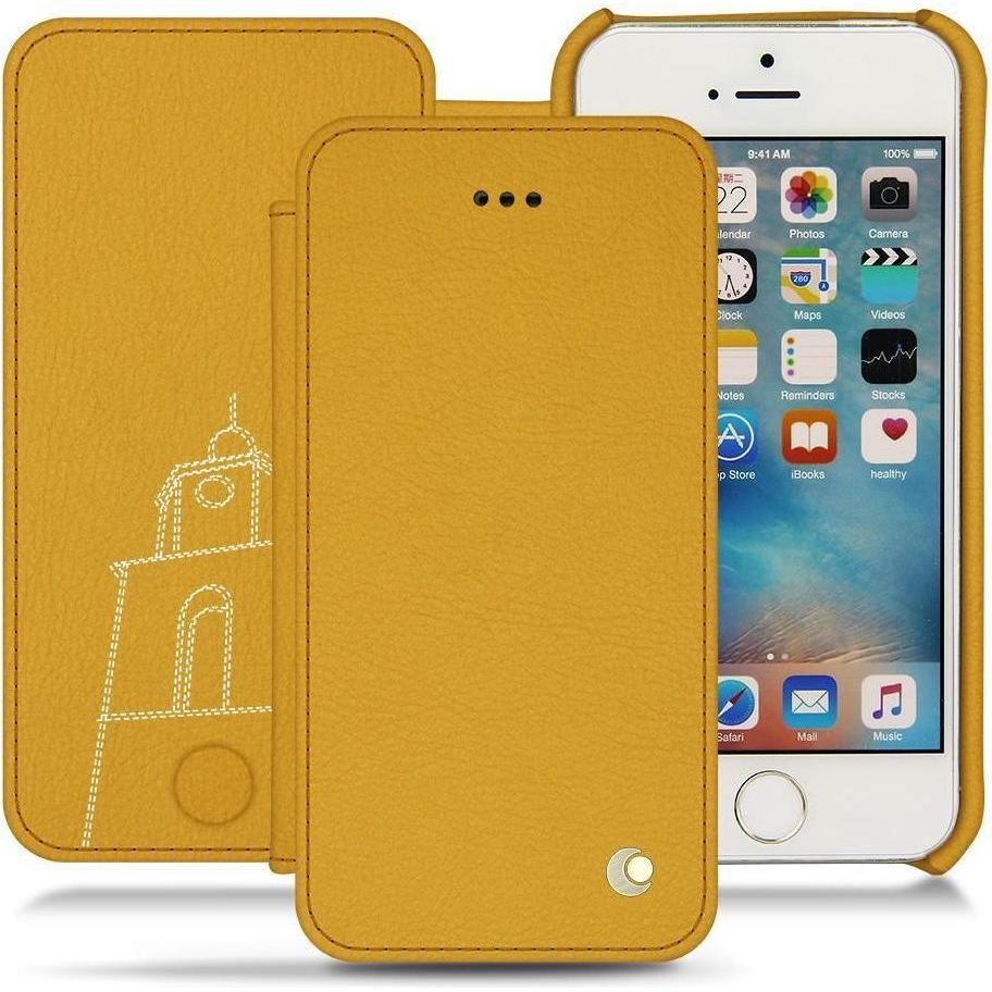 Thumbnail - Noreve Lederschutzhülle horizontal (Apple iPhone SE), Smartphone Hülle, Orange
