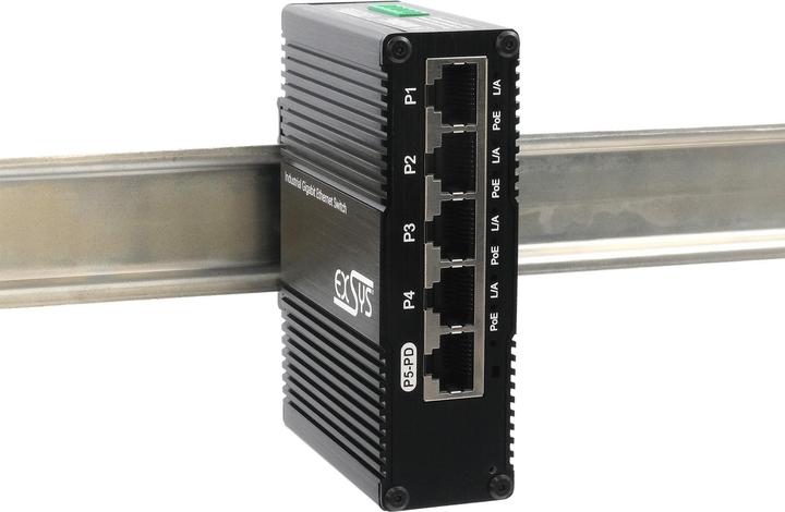 Immagine prodotto Exsys Industrial PoE Pass-Through Switch 5x 1 Gbit/s (5 porte)