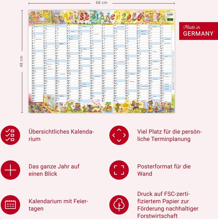 Produktbild Wandplaner Wilde Mäuse 2026
