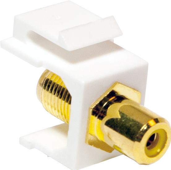 Produktbild LogiLink Keystone Verbinder Cinch Buchse F Buchse gelb