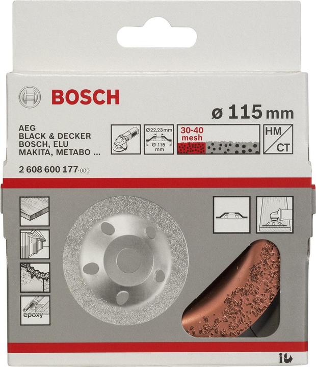 Actual product image Bosch Professional Zubehör Carbide cup wheel, 115 x 22.23 mm, fine, flat (Fine)