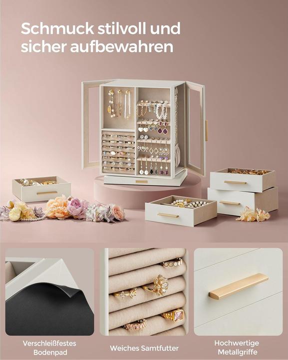 Produktbild Songmics Schmuckschatulle 16 x 22,2 x 28.5 cm