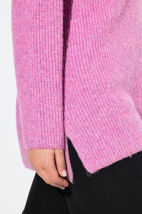 Produktbild Ulla Popken Pullover, Rippstrick, Stehkragen, Raglan-Langarm (50, 52)