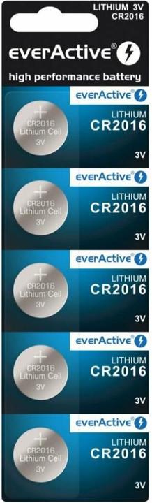 Produktbild Everactive Lithiumbatterien mini CR2016 Blisterverpackung 5 Stück (5 Stk., CR2016, 80 mAh)