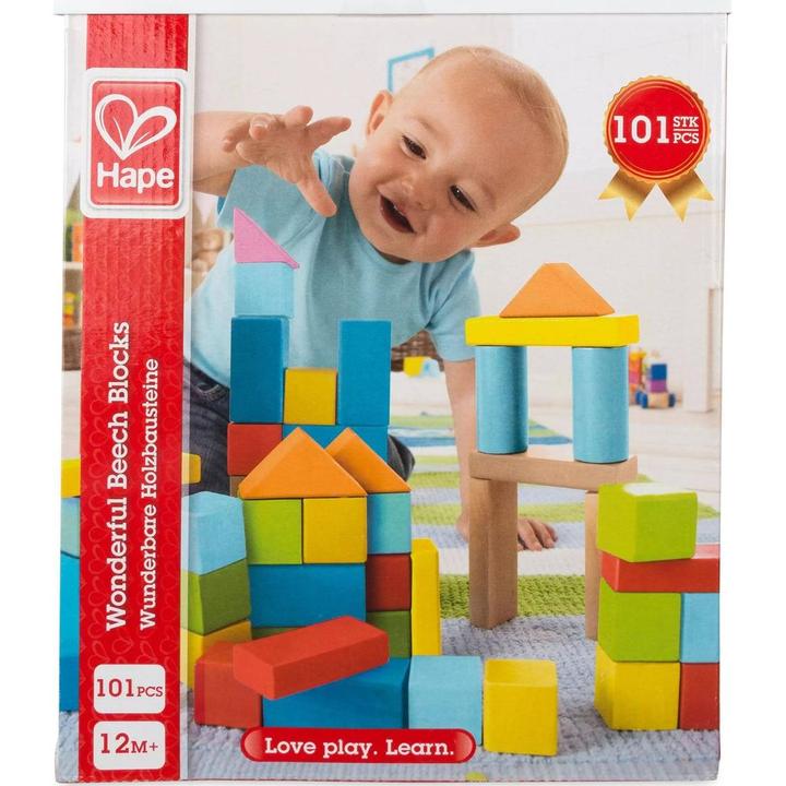 Actual product image Hape Wonderful Beech Blocks