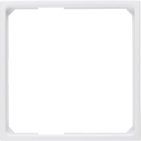 Berker, Zubehör Schalterprogramm, S1 Adapterring für 11091919 Zentralstück 50x50 polarweiss matt