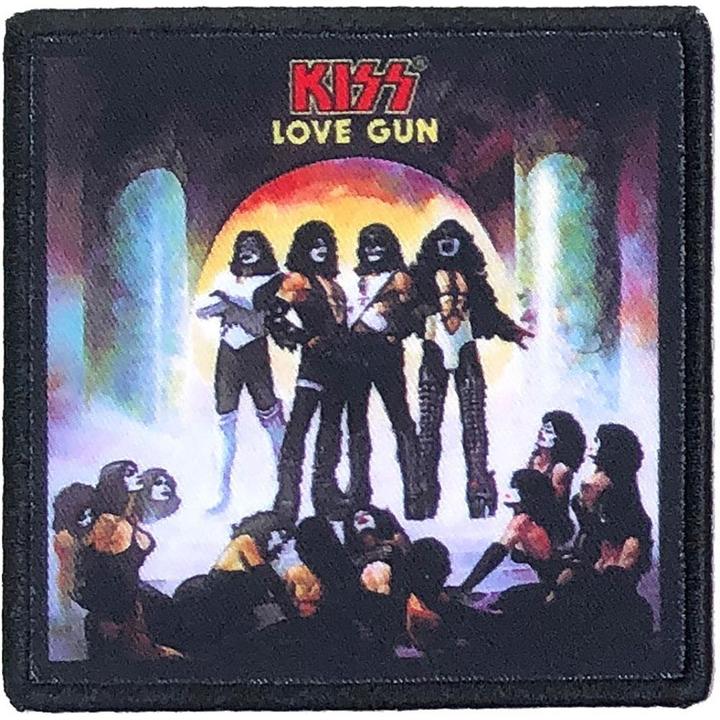Actual product image KISS Love Gun Standard Iron On Patch (8.60 x 8.60 cm)