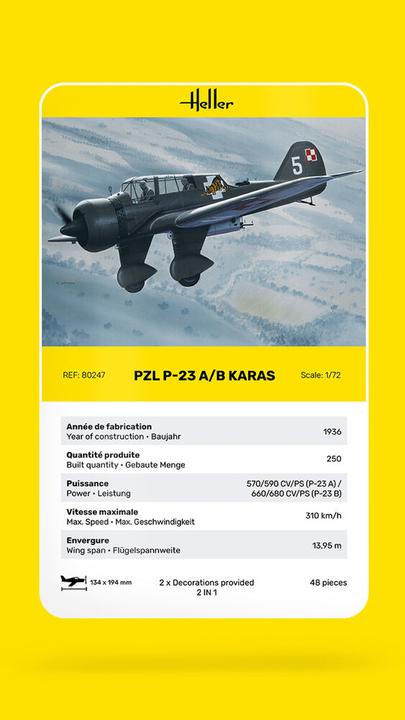 Actual product image Heller PZL 23 Karas