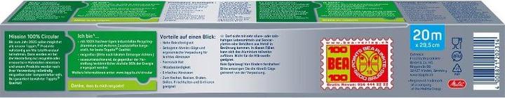 Nährwerte und Zutaten Toppits Alufolie (1 x)