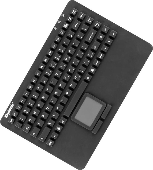 Produktbild KeySonic KSK-5230 IN Silikontastatur mit Touchpad wasserdicht antimikrobisch Industrietastatur hitzebestae... (US, Kabelgebunden)
