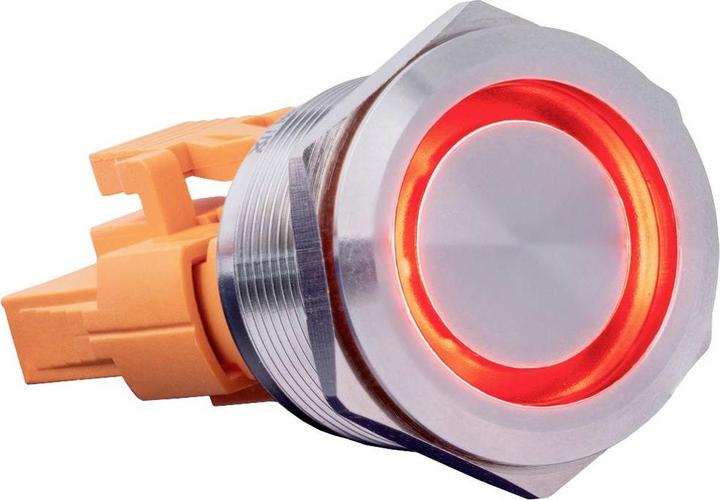 Joy-it Interrupteur 240 V 15 A à verrouillage Rouge (Ø x L) 24.8 mm x 34.50 mm IP67, IK10 1
